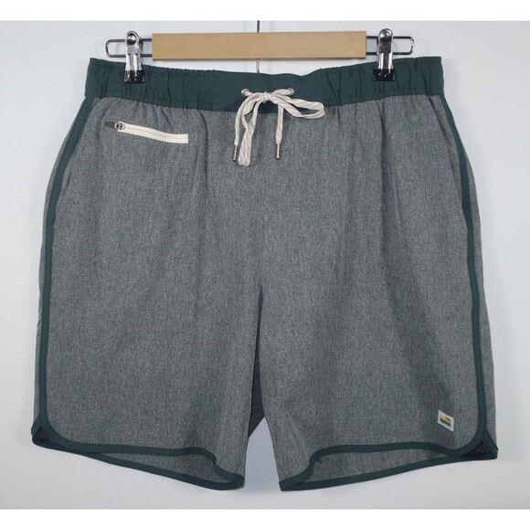 Vuori Banks Swim Trunks Shorts Beryl Linen Unlined Stretch Men's Size 32 Medium - Picture 1 of 7
